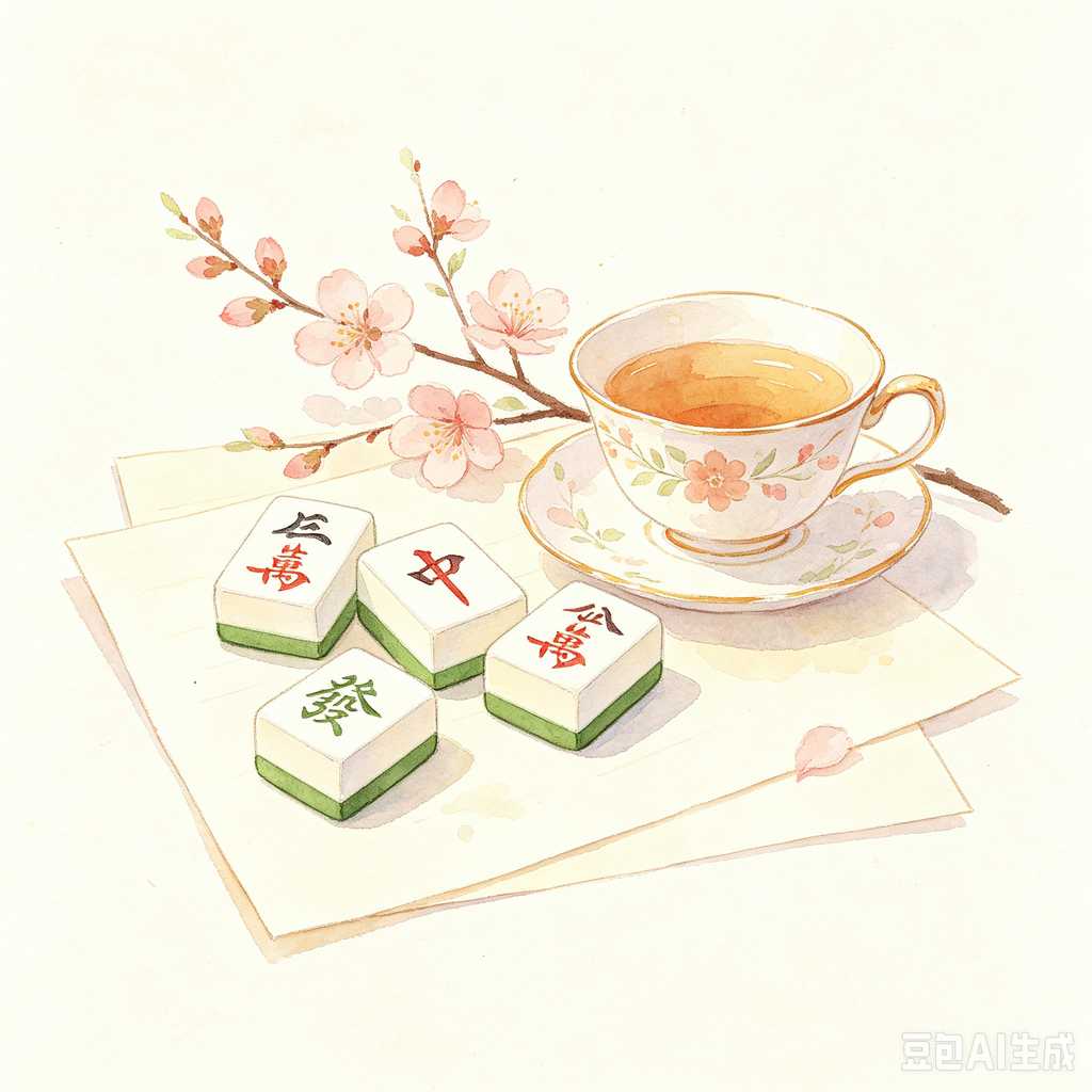 wood mahjong tiles